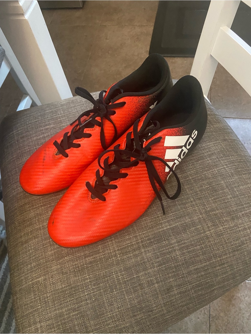 adidas Men’s Red and Black Athletic Cleats